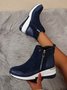 Faux Suede Panel Sports Booties