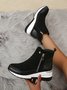 Faux Suede Panel Sports Booties