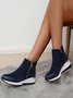 Faux Suede Panel Sports Booties