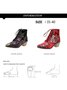 Floral Satin Chunky-Heel Pointed-Toe Booties