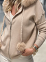 Plain Wool/Knitting Sweater Coat