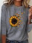 Sunflower Long sleeve Crew Neck T-Shirt