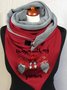 Hangin With My Gnomies Christmas Red Elf Pattern Triangle Scarf