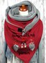 Hangin With My Gnomies Christmas Red Elf Pattern Triangle Scarf
