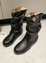 Tiger Metal Trim Crinkle Boots