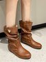 Tiger Metal Trim Crinkle Boots