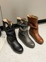 Tiger Metal Trim Crinkle Boots