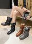 Tiger Metal Trim Crinkle Boots