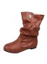 Tiger Metal Trim Crinkle Boots