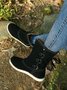 Leopard Snake Print Plain Casual Short Boots