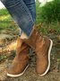 Leopard Snake Print Plain Casual Short Boots