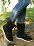 Leopard Snake Print Plain Casual Short Boots