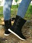 Leopard Snake Print Plain Casual Short Boots