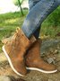 Leopard Snake Print Plain Casual Short Boots
