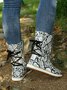 Leopard Snake Print Plain Casual Short Boots