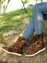 Leopard Snake Print Plain Casual Short Boots