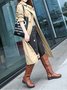 Buckle Zip Casual Straight Boots