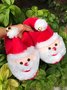 Christmas Snowman Bell Household Toe-covered Slippers