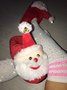Christmas Snowman Bell Household Toe-covered Slippers