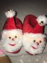 Christmas Snowman Bell Household Toe-covered Slippers
