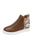 Snake Print Stitching Casual Inner Heightening Ankle Boots