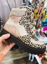 Leopard Print Plain Champagne Patchwork Warm Outdoor Boots