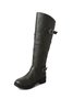Buckle Zip Casual Straight Boots
