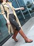 Buckle Zip Casual Straight Boots