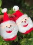 Christmas Snowman Bell Household Toe-covered Slippers