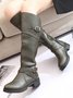 Buckle Zip Casual Straight Boots