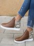 Snake Print Stitching Casual Inner Heightening Ankle Boots