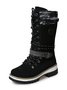 KNIT WOOL PANEL BUCKLE LACES Casual Hiking Boots