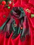 Christmas Red and Green Plaid Pattern Contrasting Cashmere Scarf Festive Party Scarf Autumn Winter Warmth