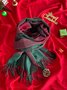 Christmas Red and Green Plaid Pattern Contrasting Cashmere Scarf Festive Party Scarf Autumn Winter Warmth