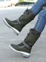 KNIT WOOL PANEL BUCKLE LACES Casual Hiking Boots