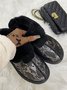 Split Joint Snakeskin Snow Boots