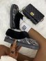 Split Joint Snakeskin Snow Boots