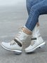 KNIT WOOL PANEL BUCKLE LACES Casual Hiking Boots