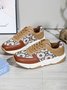 Abstract Pattern Patchwork Casual Sneakers