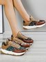 Abstract Pattern Patchwork Casual Sneakers
