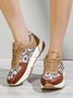 Abstract Pattern Patchwork Casual Sneakers