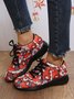 Christmas Santa Red Graphic Casual Sneakers