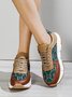Abstract Pattern Patchwork Casual Sneakers