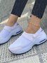 Breathable Mesh Panel Synthetic Leather Portable Sneakers