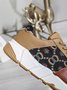 Abstract Pattern Patchwork Casual Sneakers
