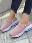 Breathable Mesh Panel Synthetic Leather Portable Sneakers