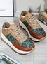 Abstract Pattern Patchwork Casual Sneakers