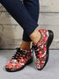 Christmas Santa Red Graphic Casual Sneakers