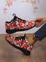 Christmas Santa Red Graphic Casual Sneakers