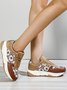 Abstract Pattern Patchwork Casual Sneakers
